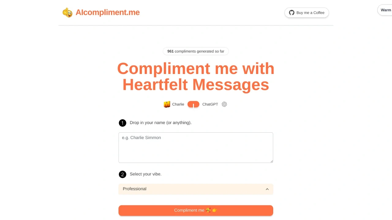 AI Compliment Generator