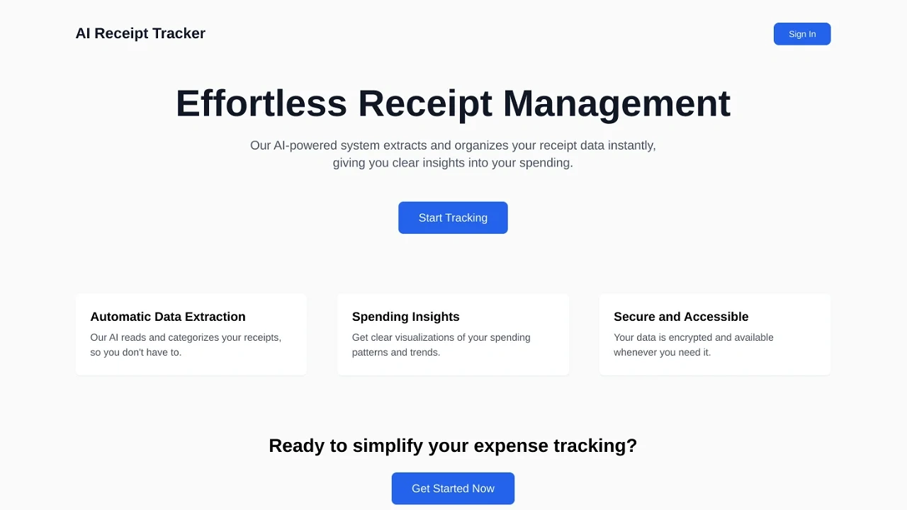 AI Receipt Tracker