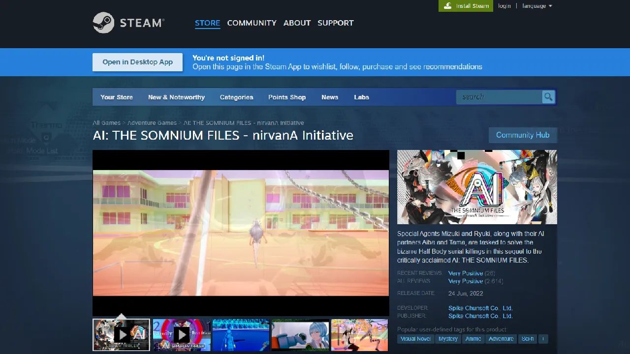 AI The Somnium Files Nirvana Initiative