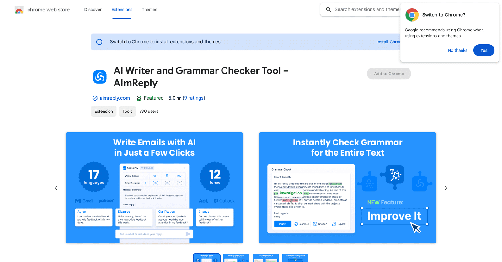 AI Writer & Grammar Checker Tool – AImReply