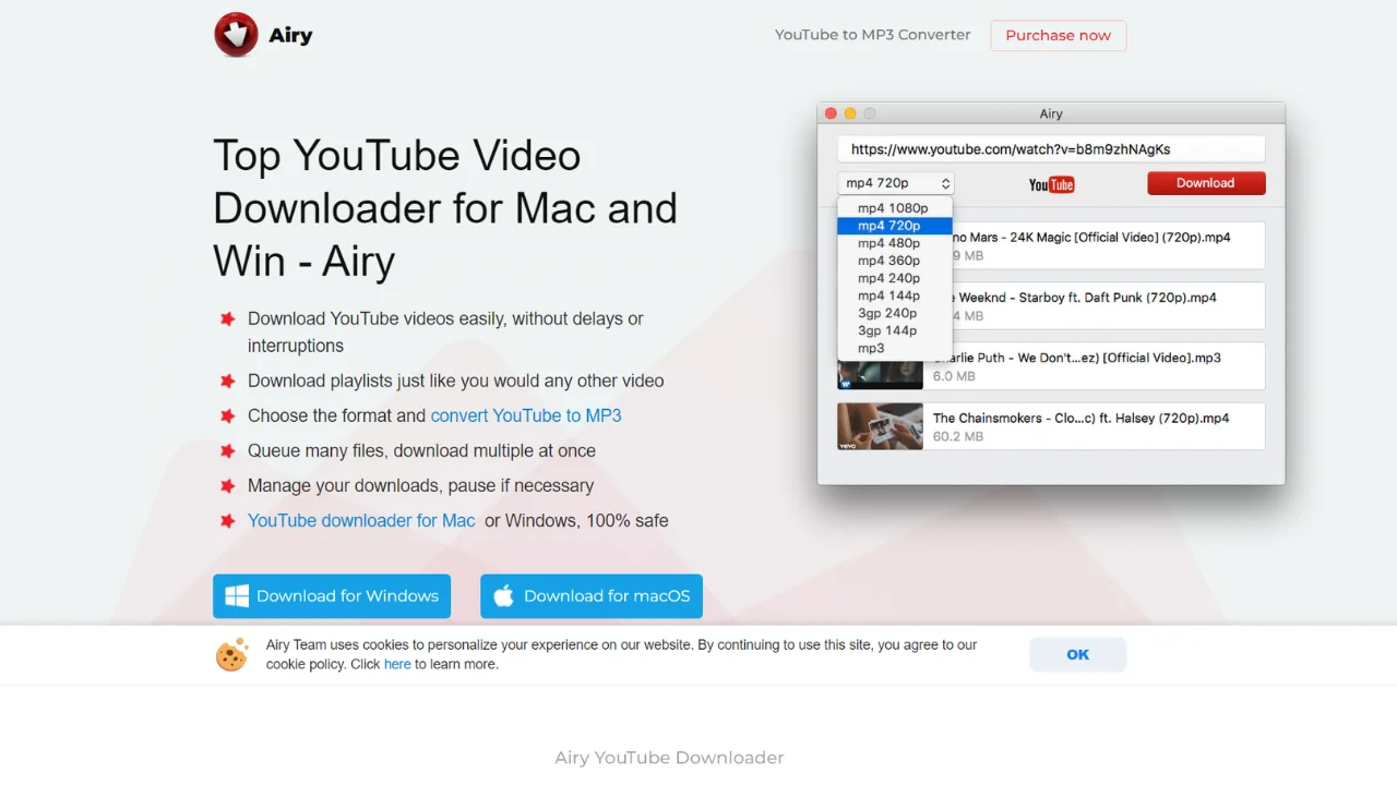 Airy YouTube downloader