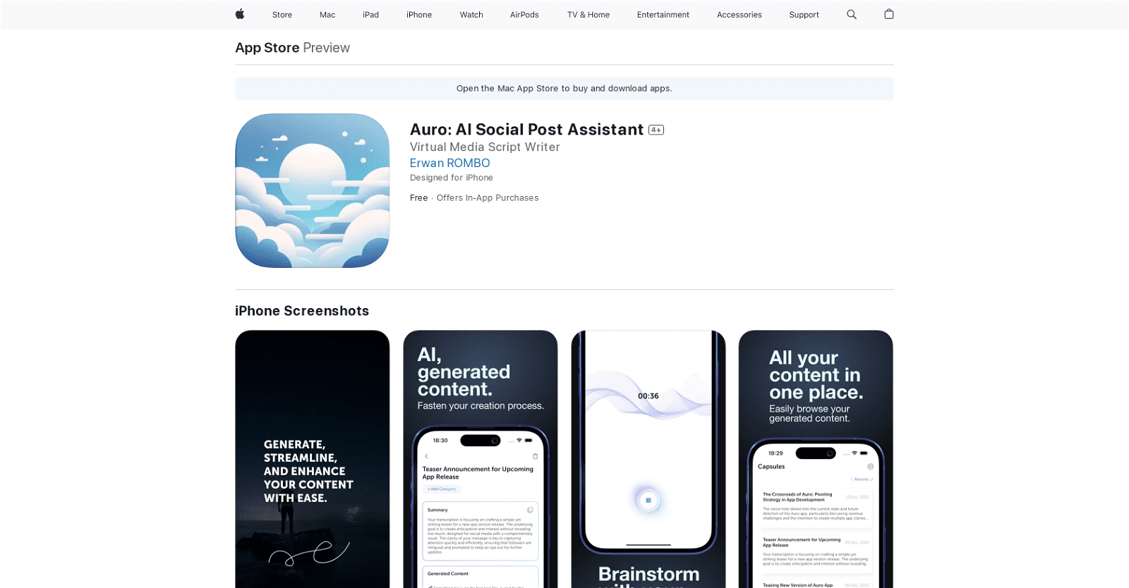 Auro: AI Social Post Assistant