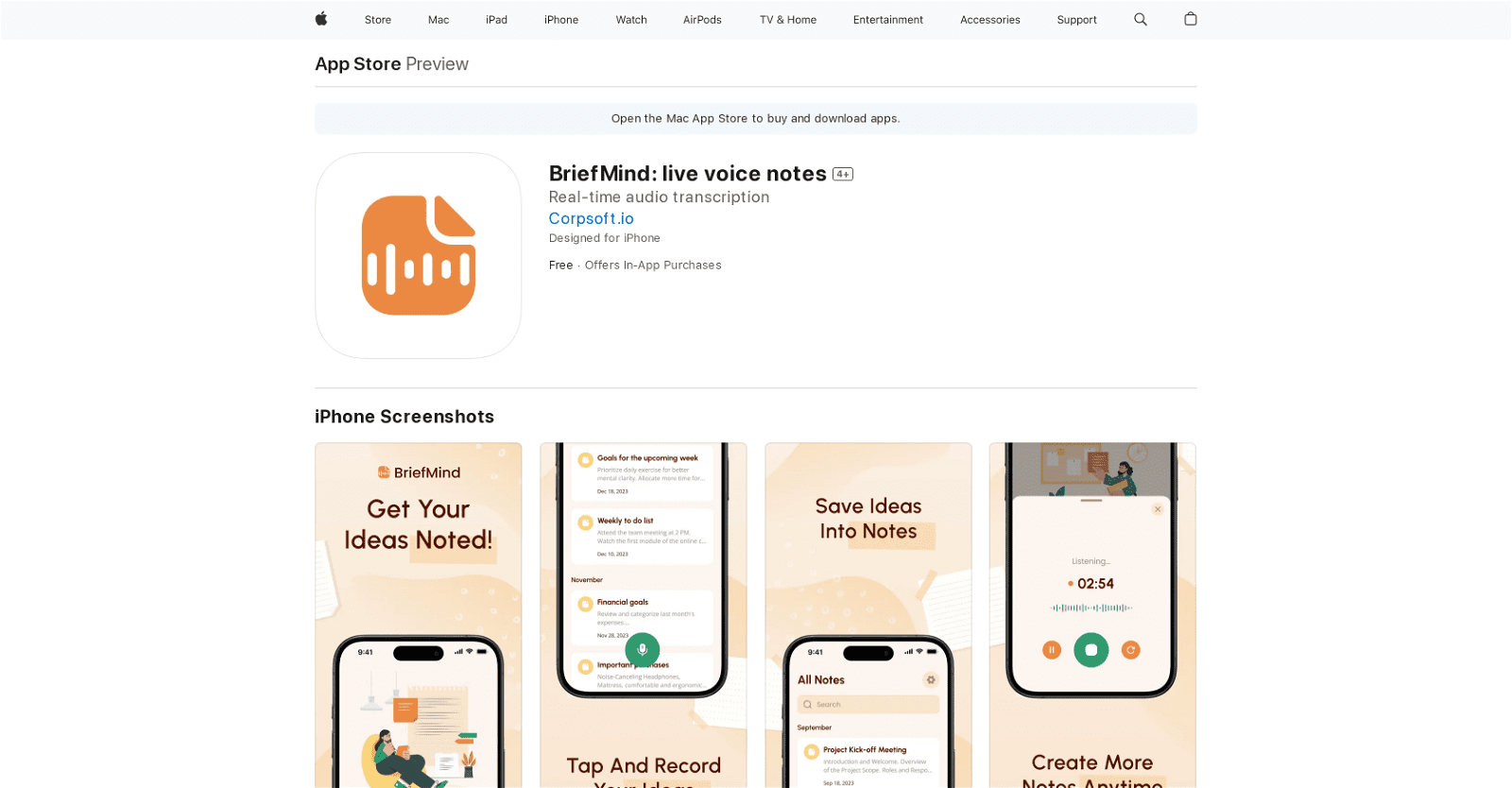BriefMind: live voice notes