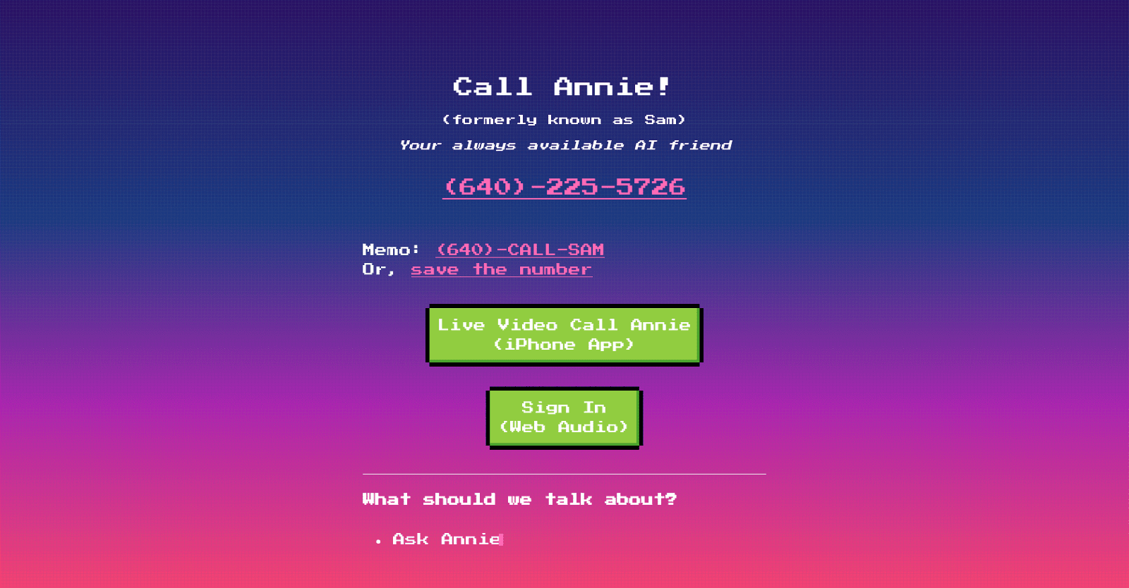 Call Annie