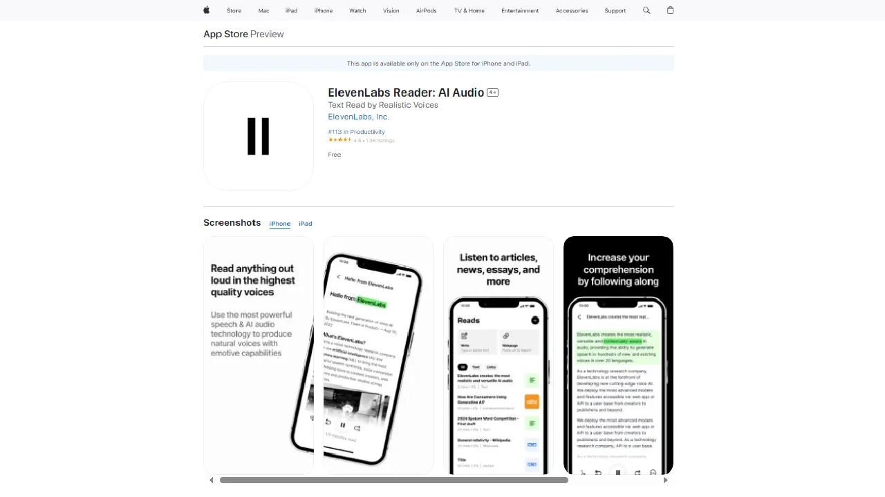 ElevenLabs Reader App