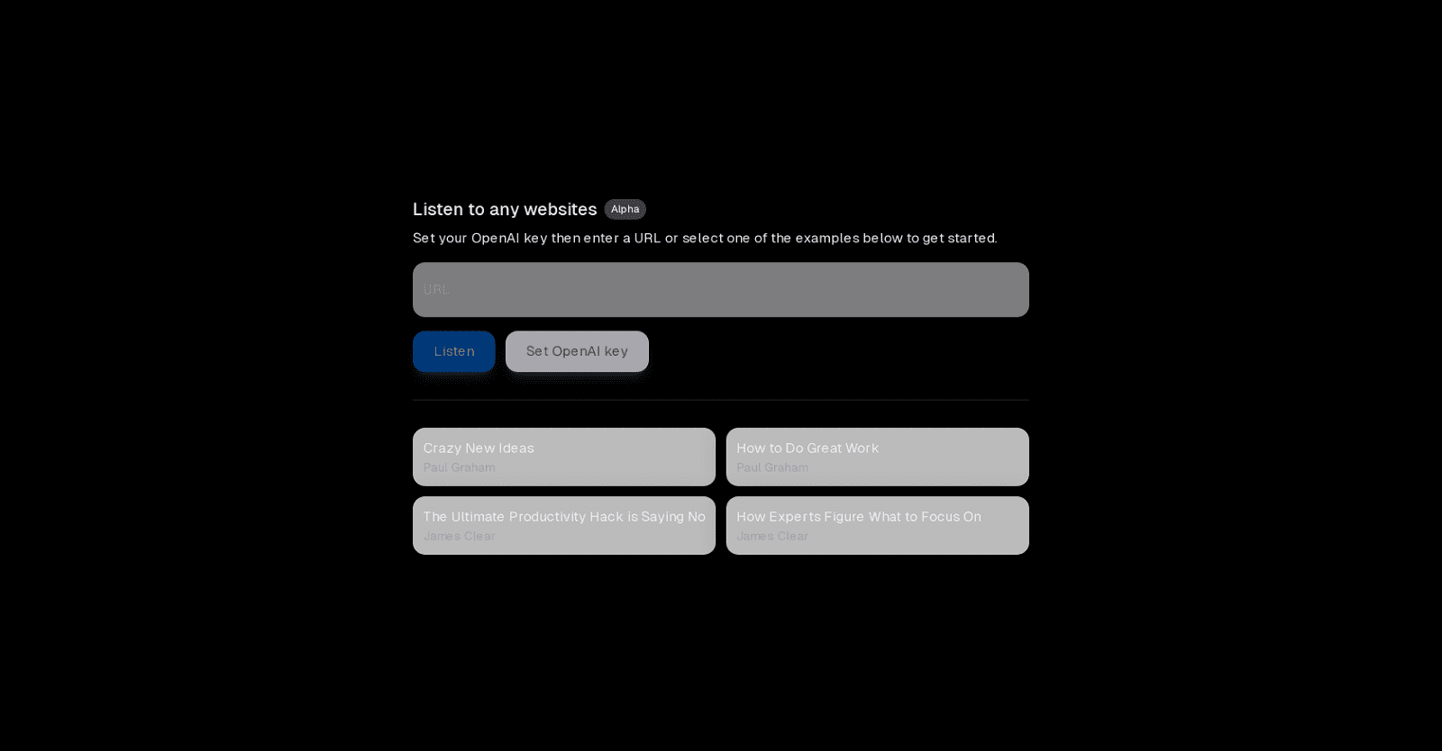 Listen to any websites