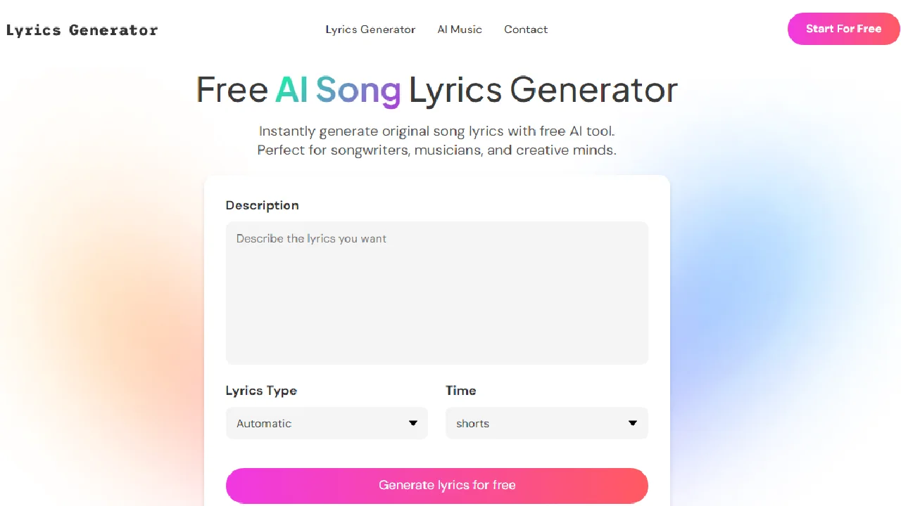 Lyrics Generator.io