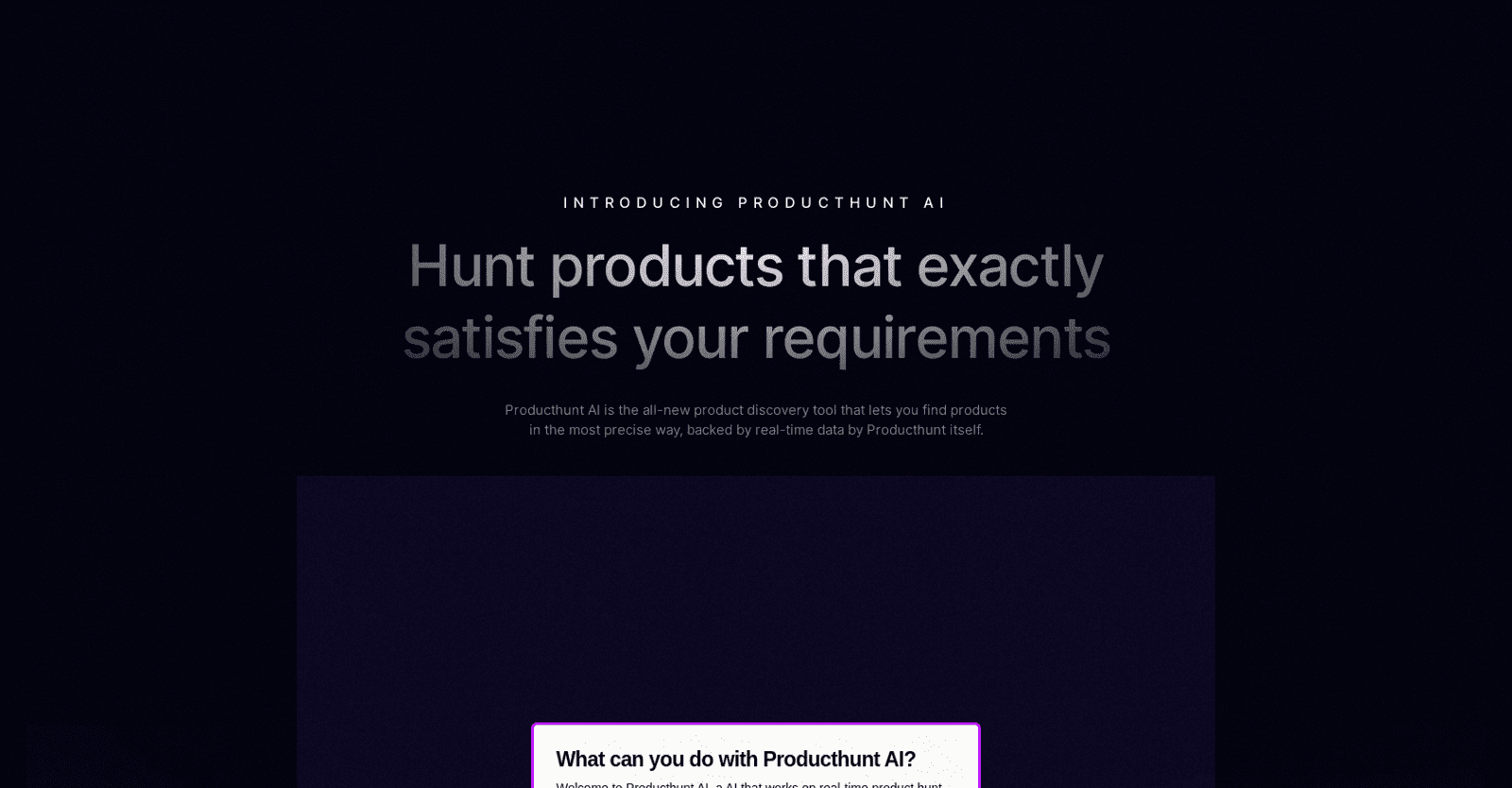 Producthunt AI-Real-time product search 