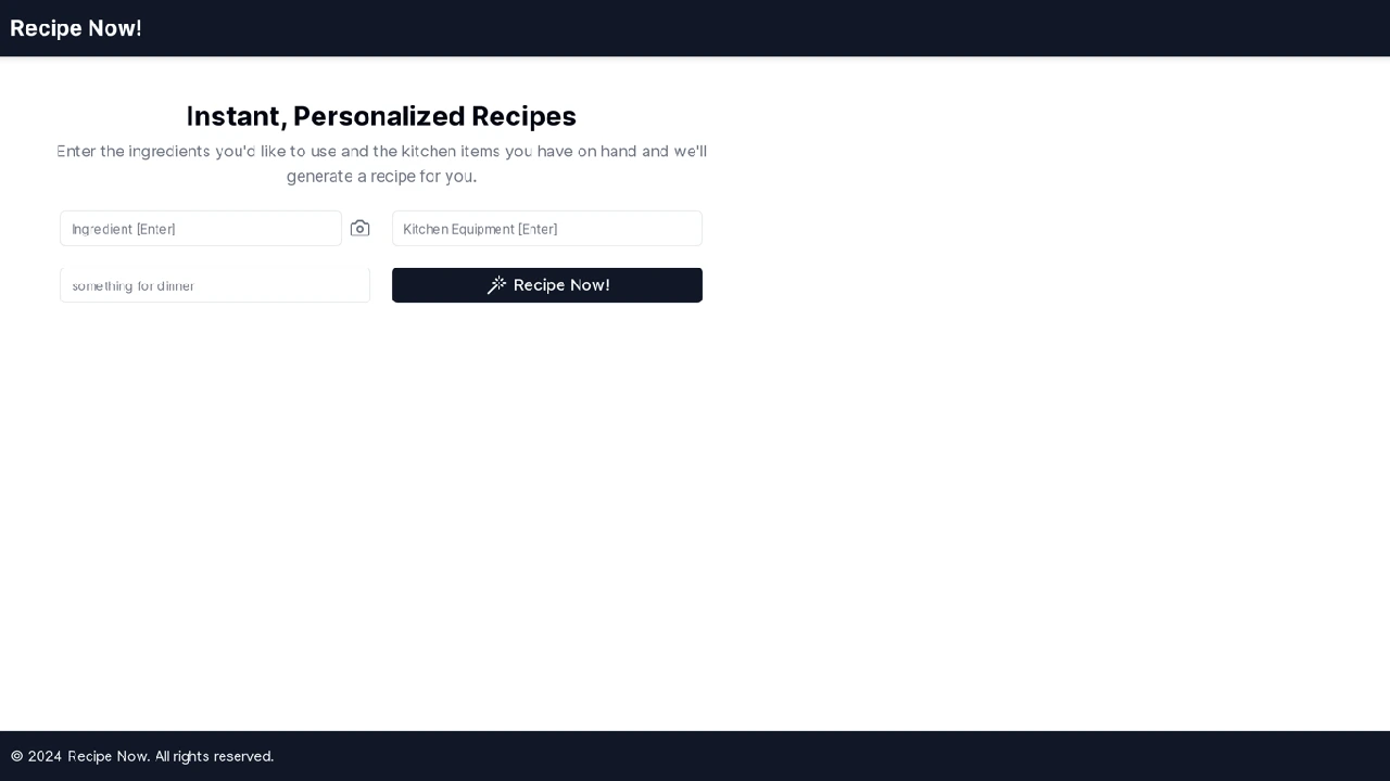 Recipe Now AI
