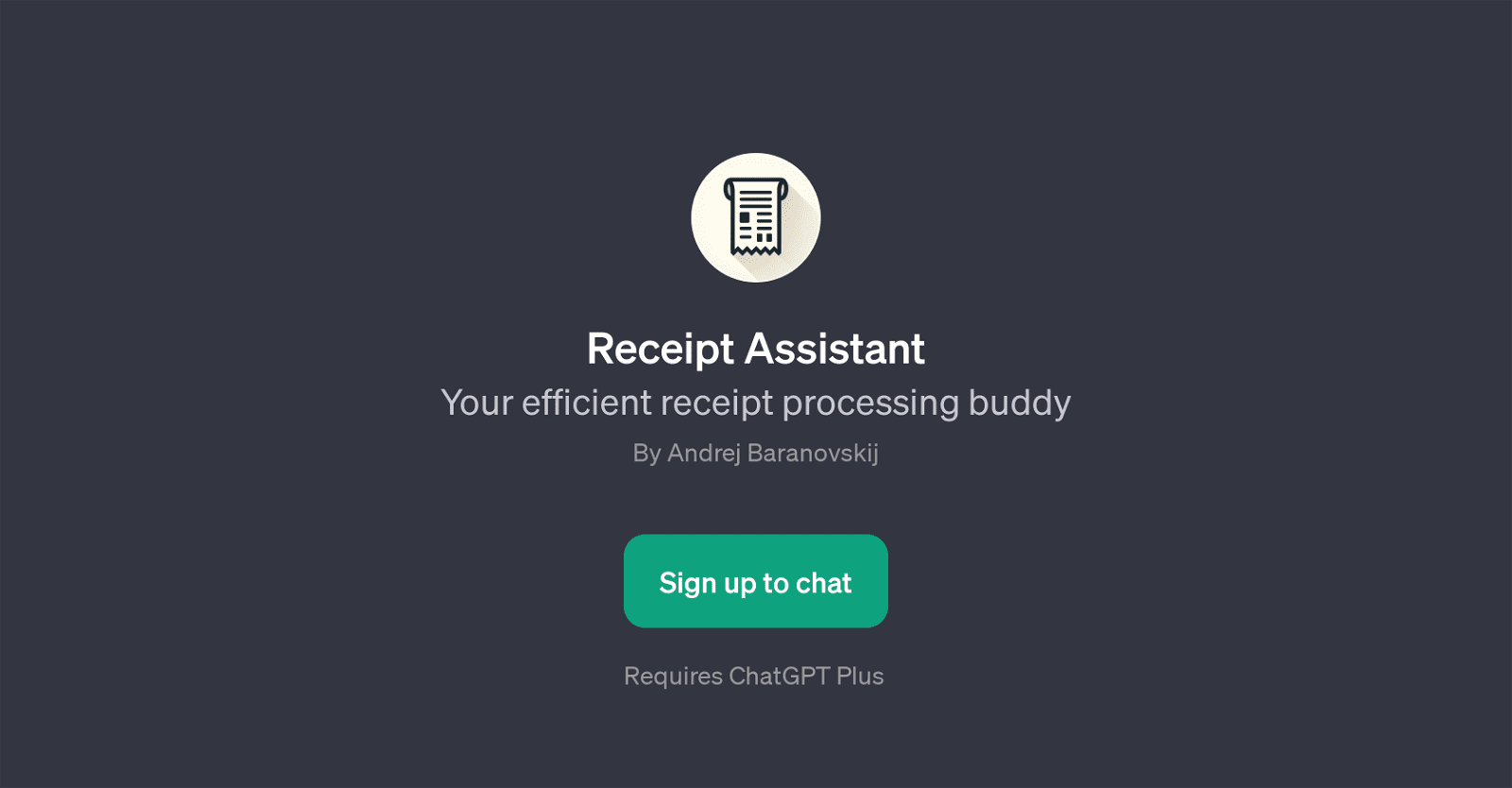 Receipt Assistant