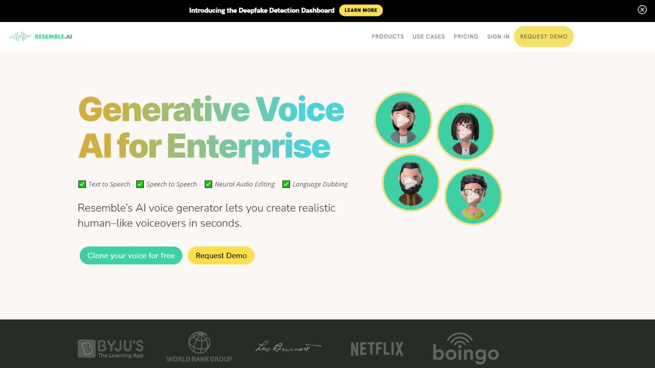 Resemble AI Voice Cloning