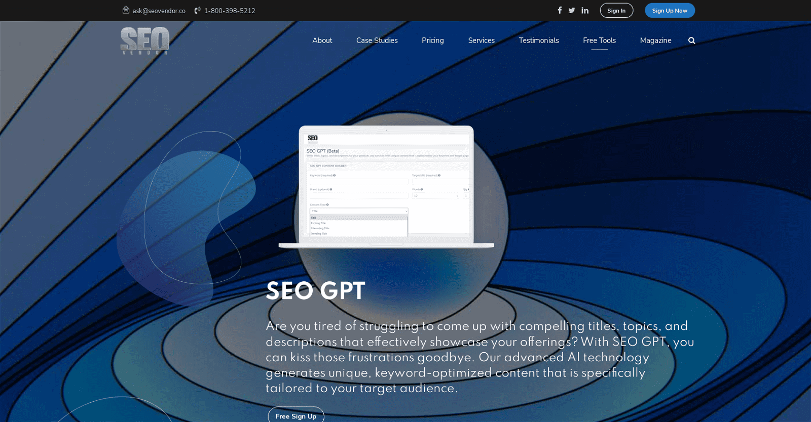 SEO GPT - SEO Vendor
