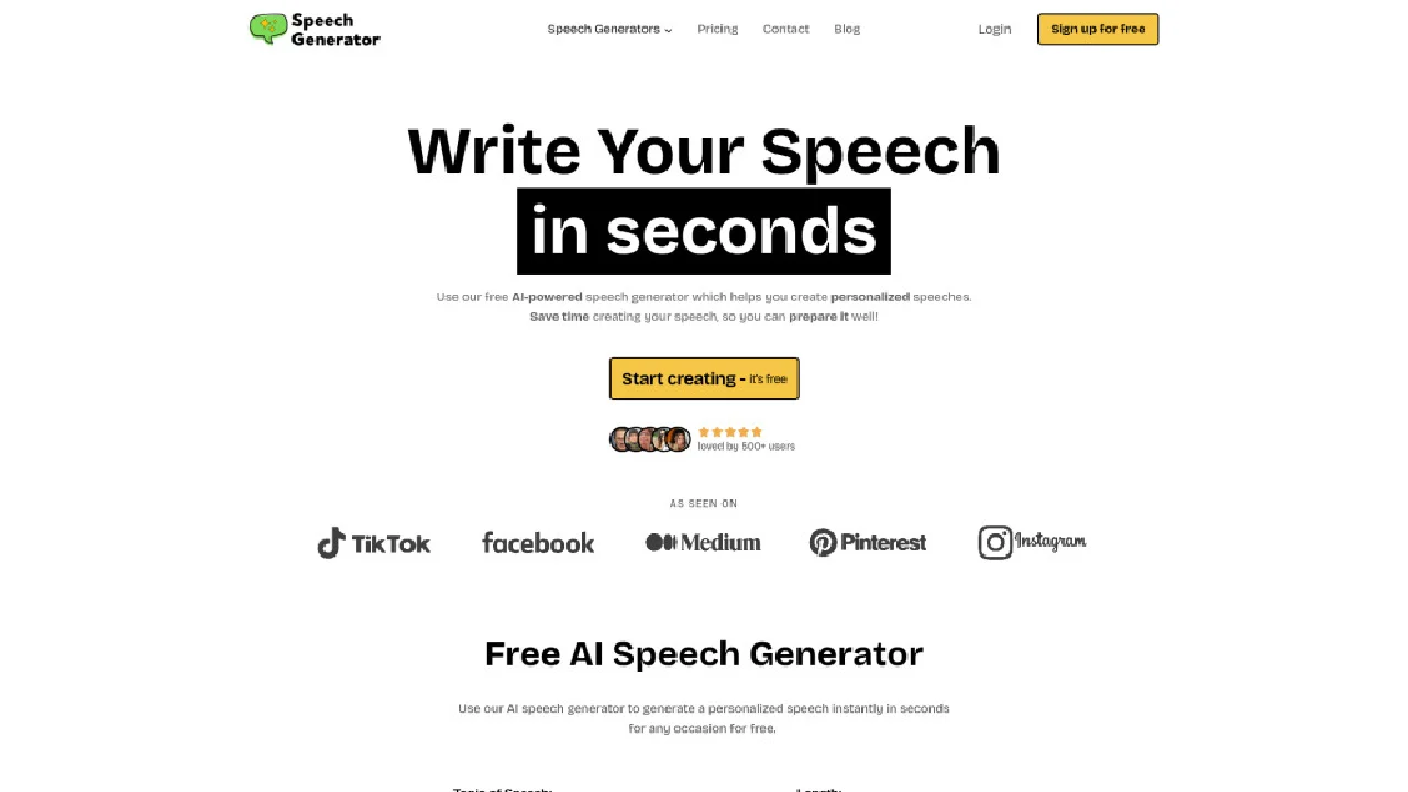 SpeechGenerator AI