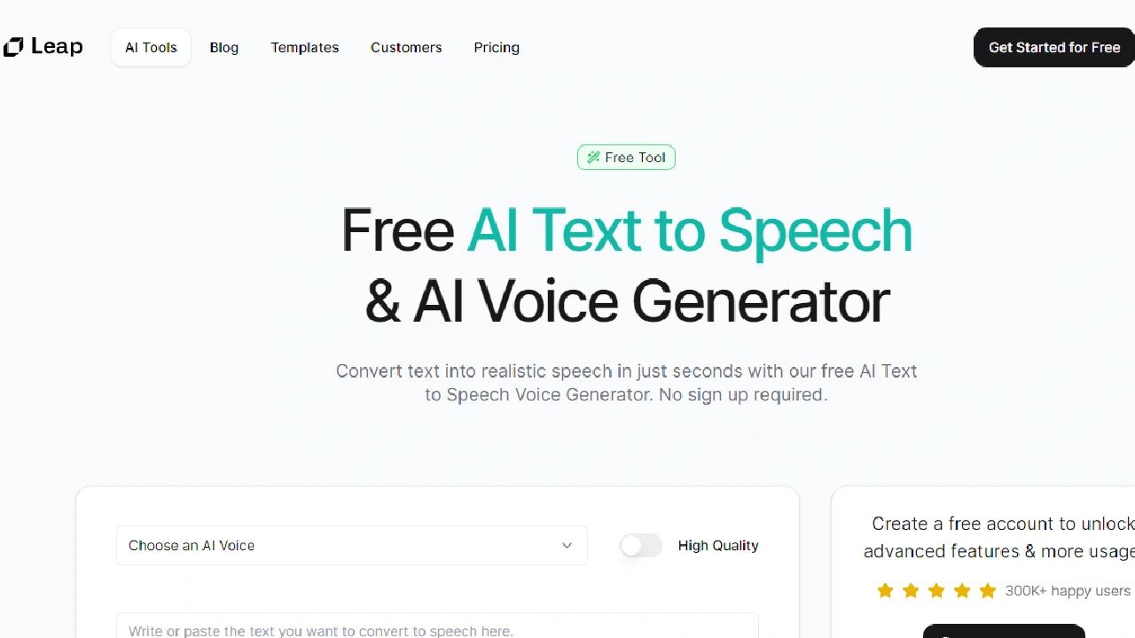 Text to Speech by Leap