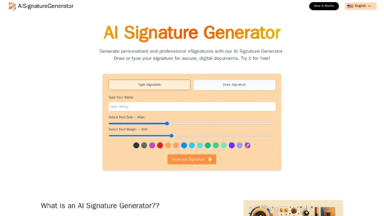 AI Signature Generator
