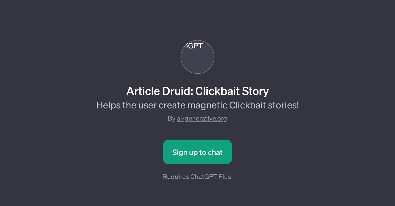 Article Druid: Clickbait Story
