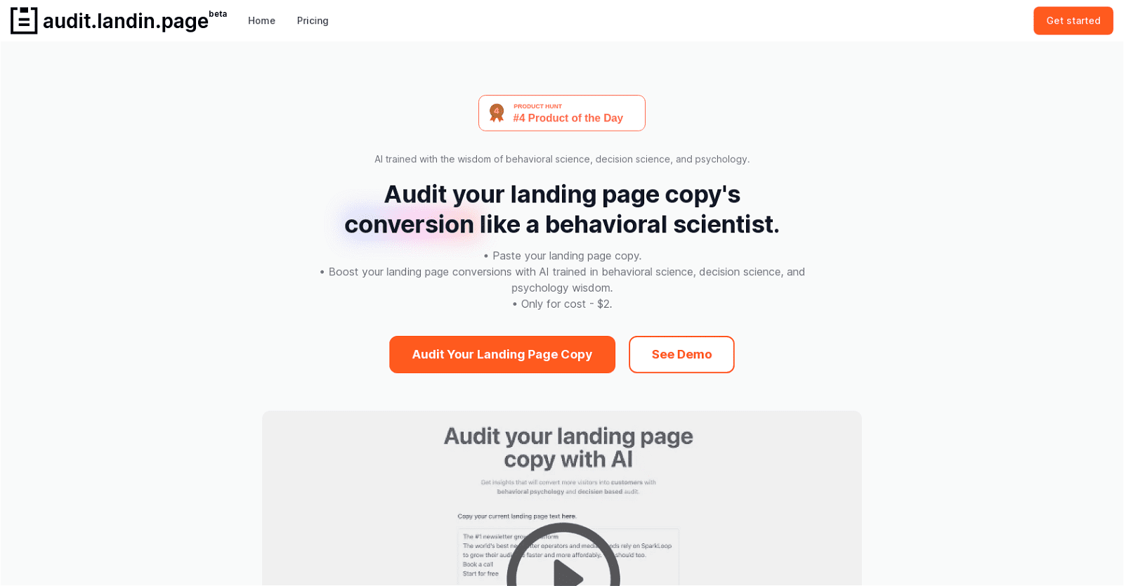 Audit Landin Page