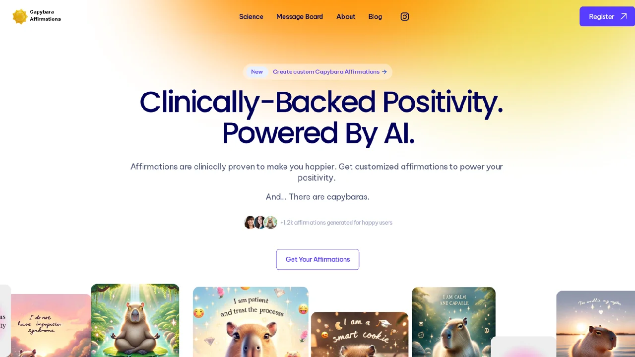 Capybara Affirmations AI