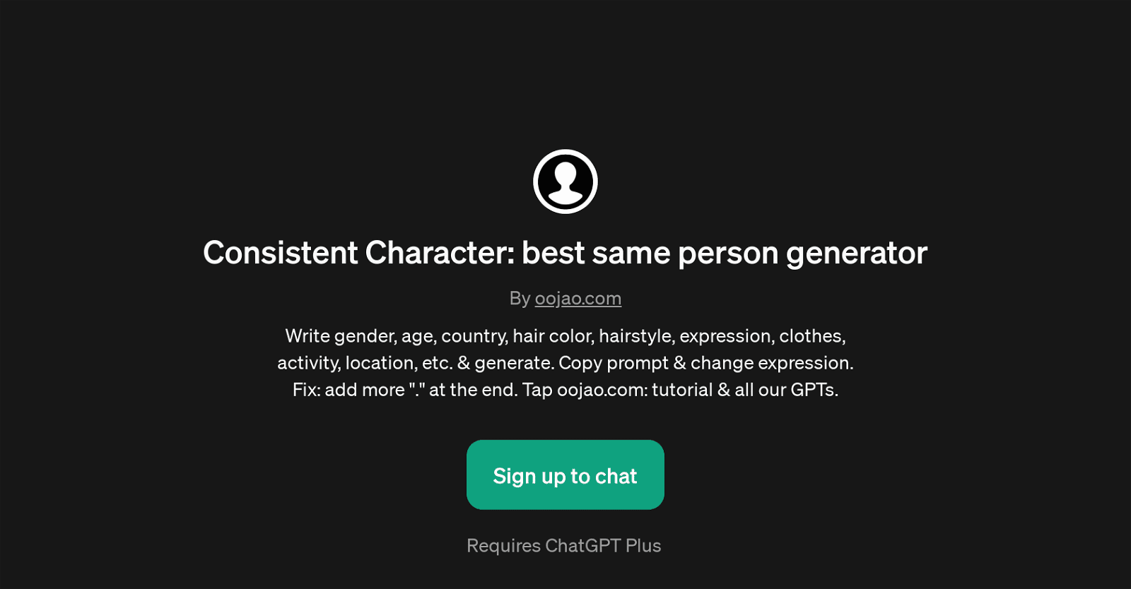 Consistent Character-GPT