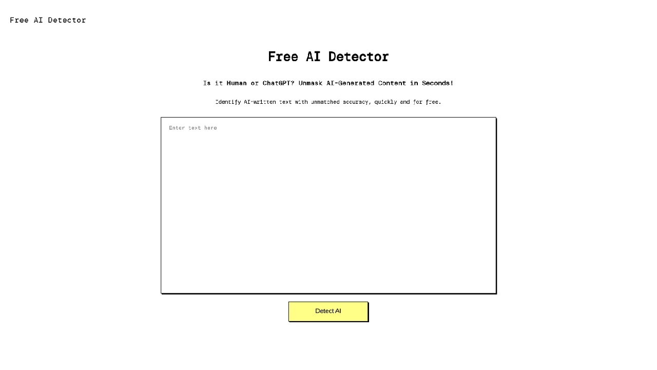 Free AI Detector - AI Generated Content