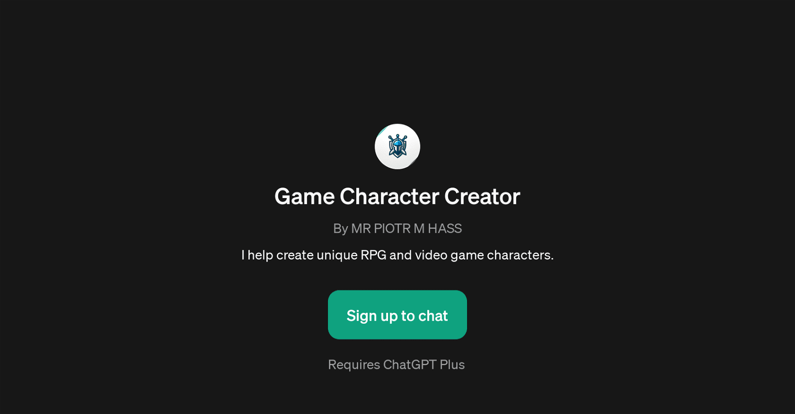 Game Character Creator