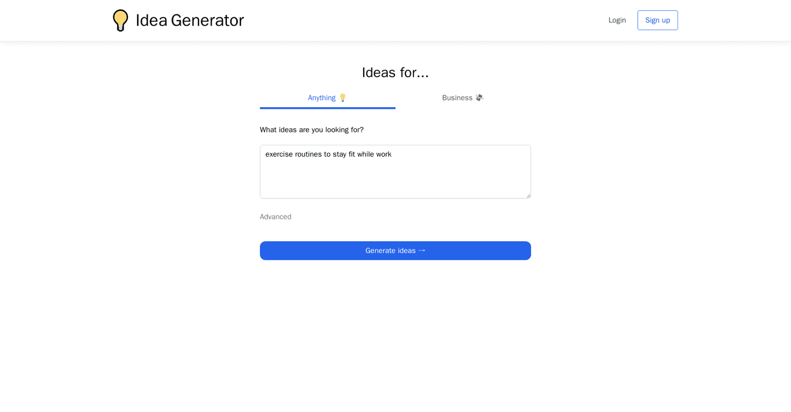 Idea Generator AI