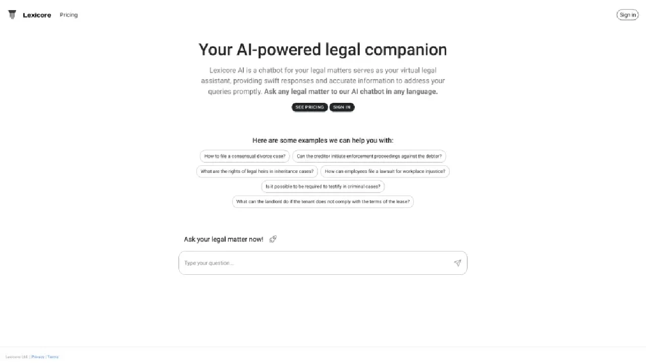 Lexicore - AI for Legal Practices