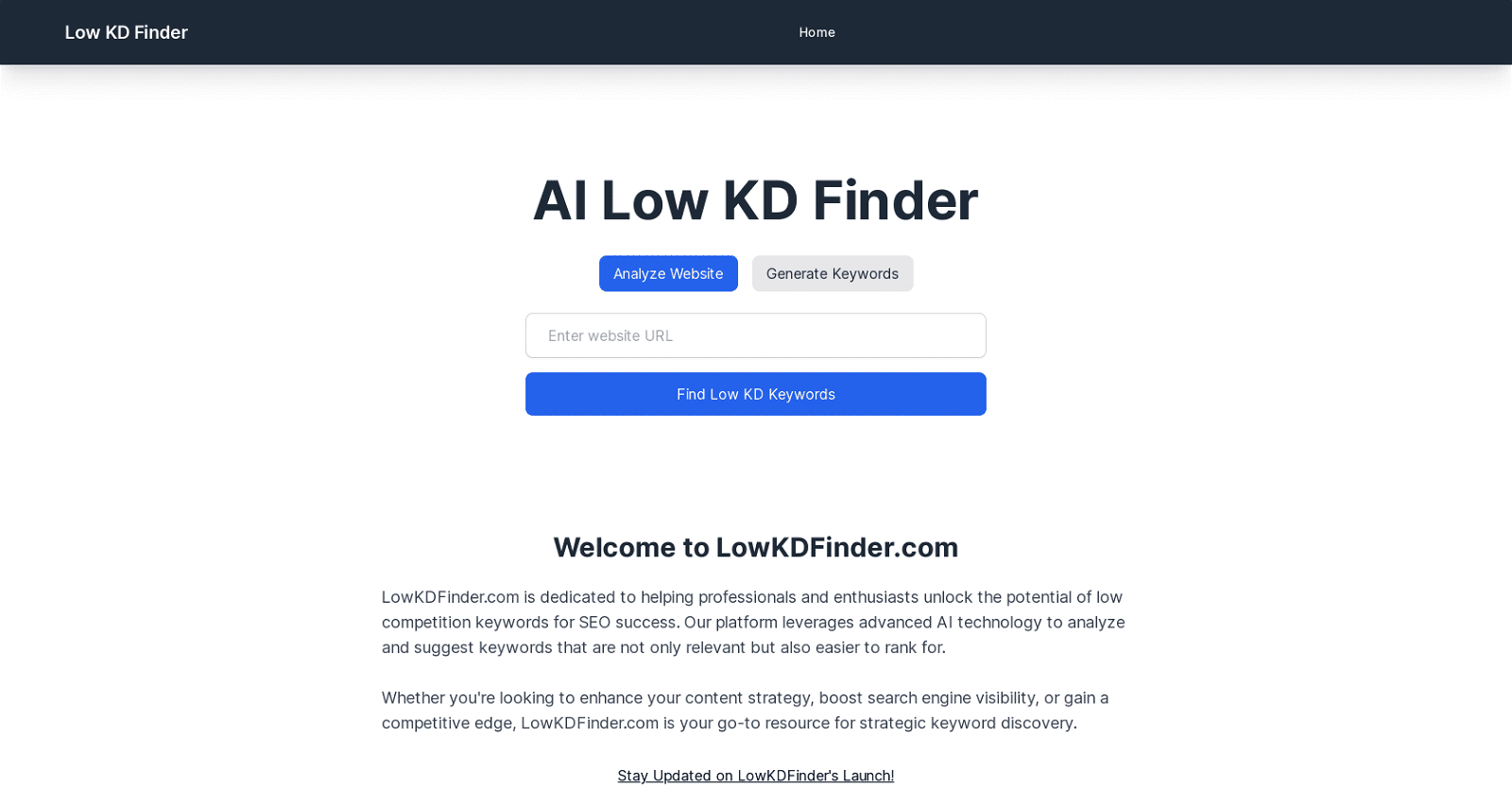 Low KD Finder