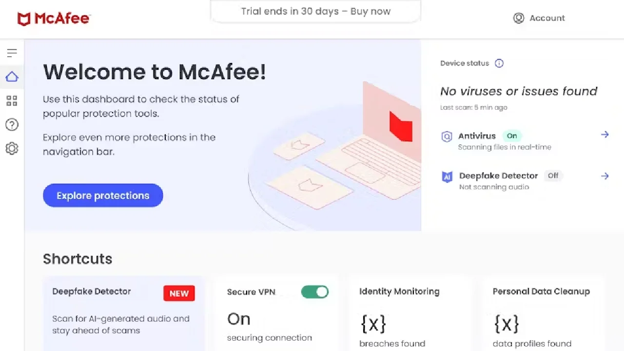 McAfee AI Deepfake Detector