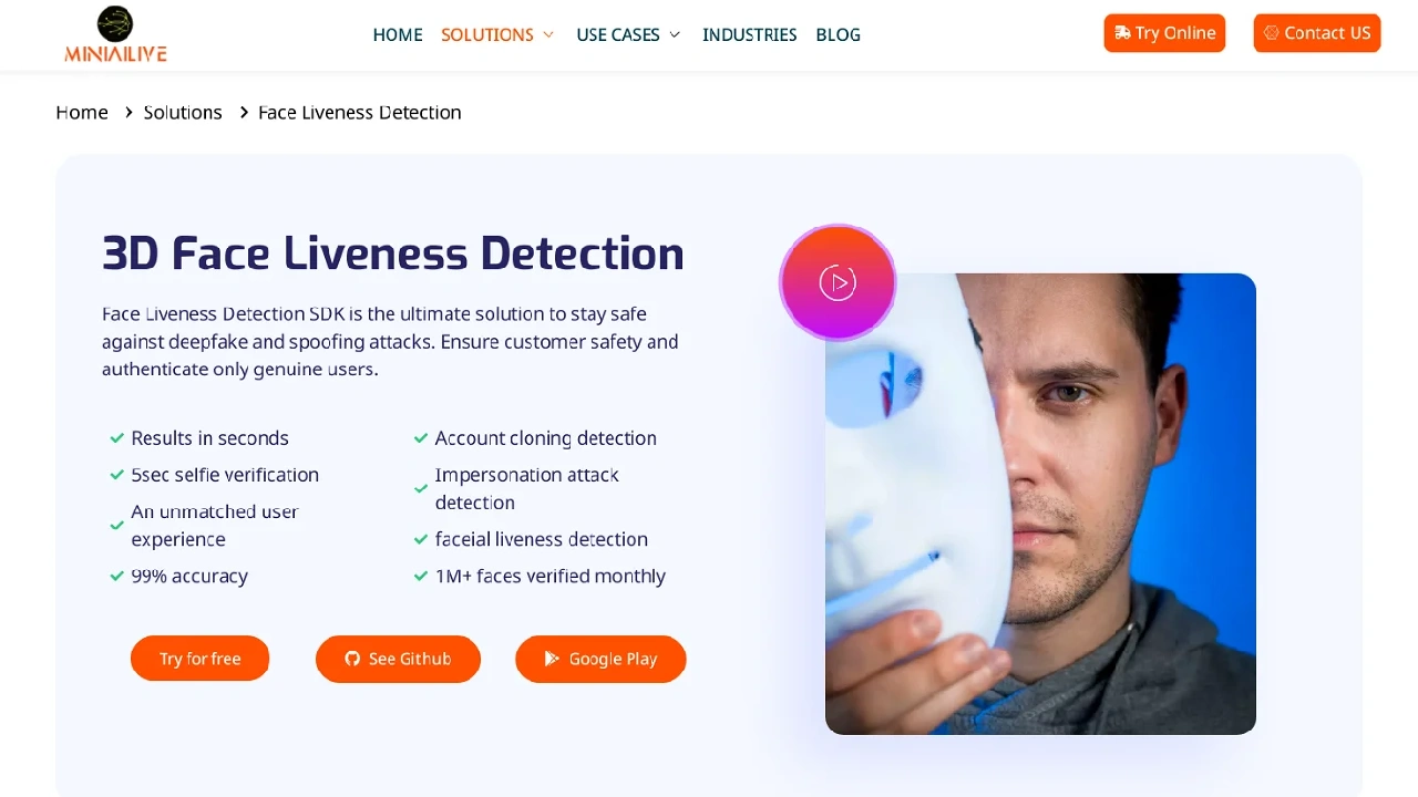 MiniAiLive - Face Liveness Detection
