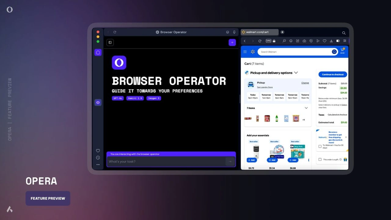 Opera AI Browser Operator