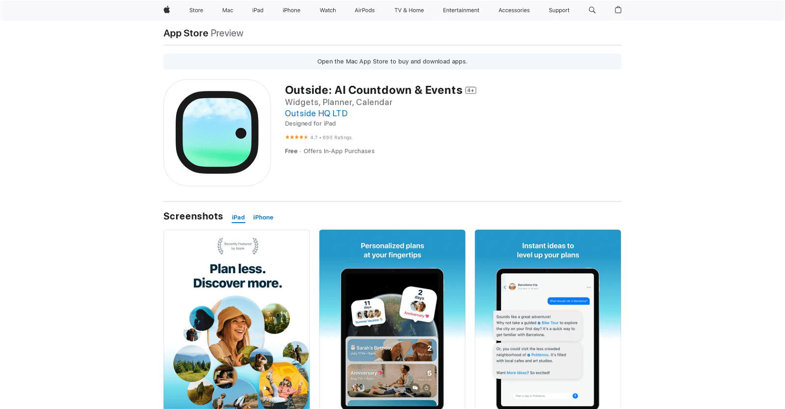 Outside: Countdown Calendar