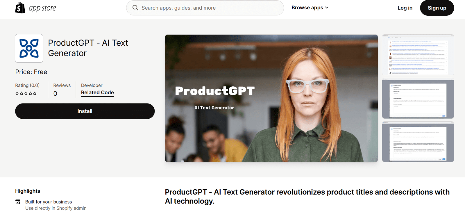 ProductGPT - AI Text Generator