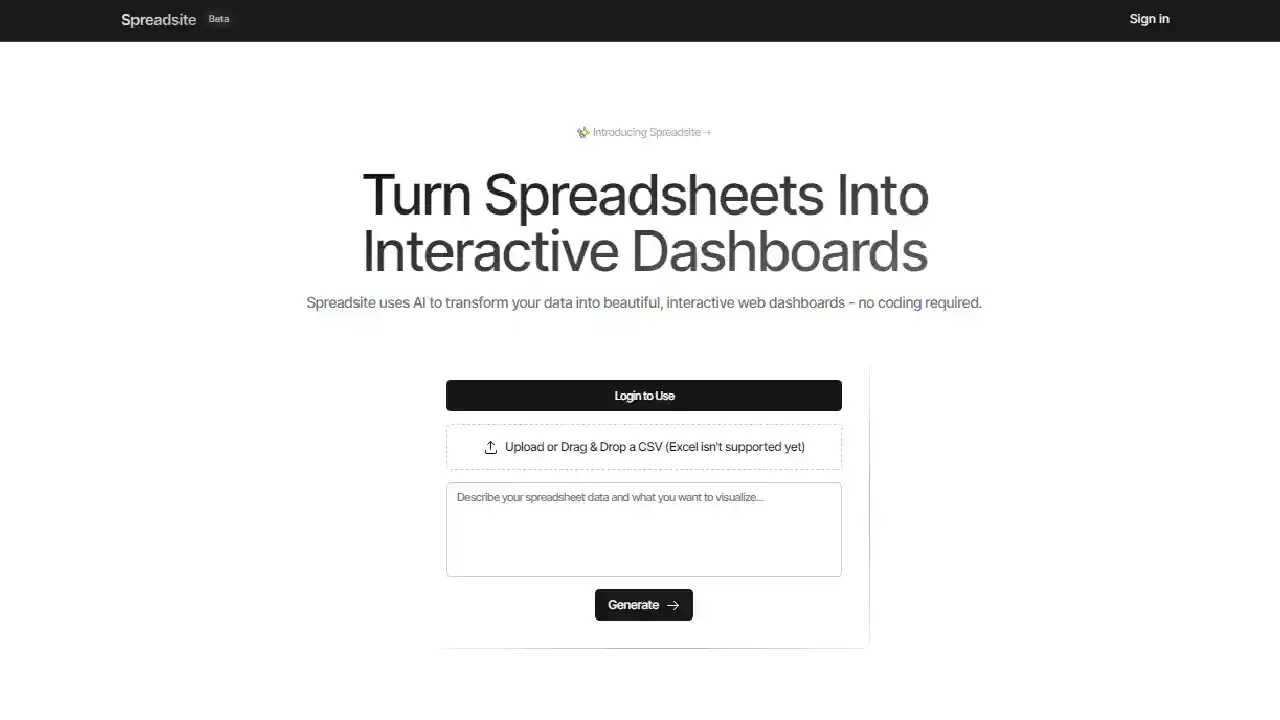 Spreadsite AI