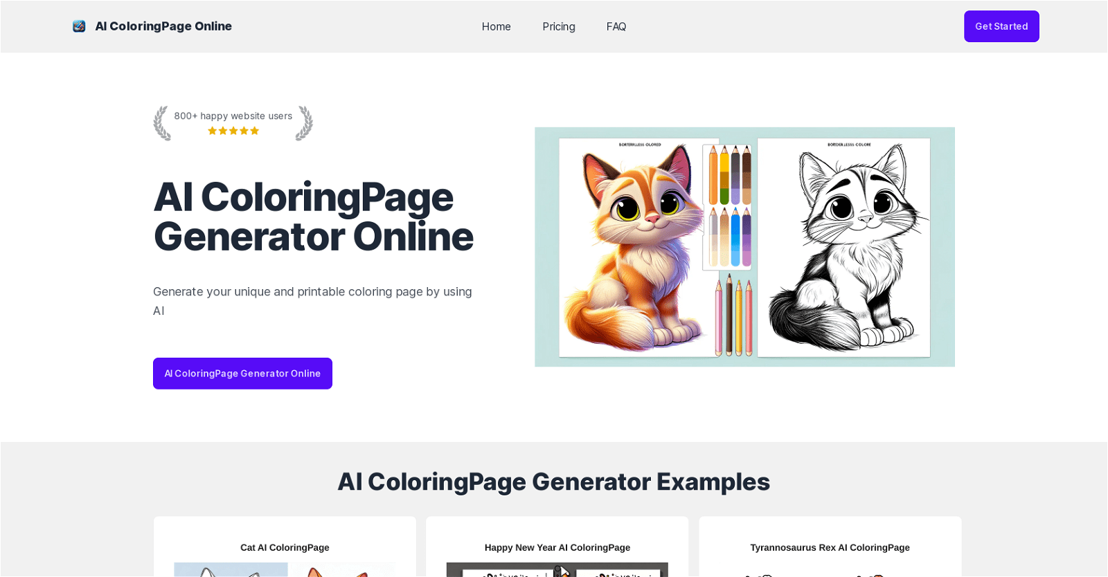 AI ColoringPage Online