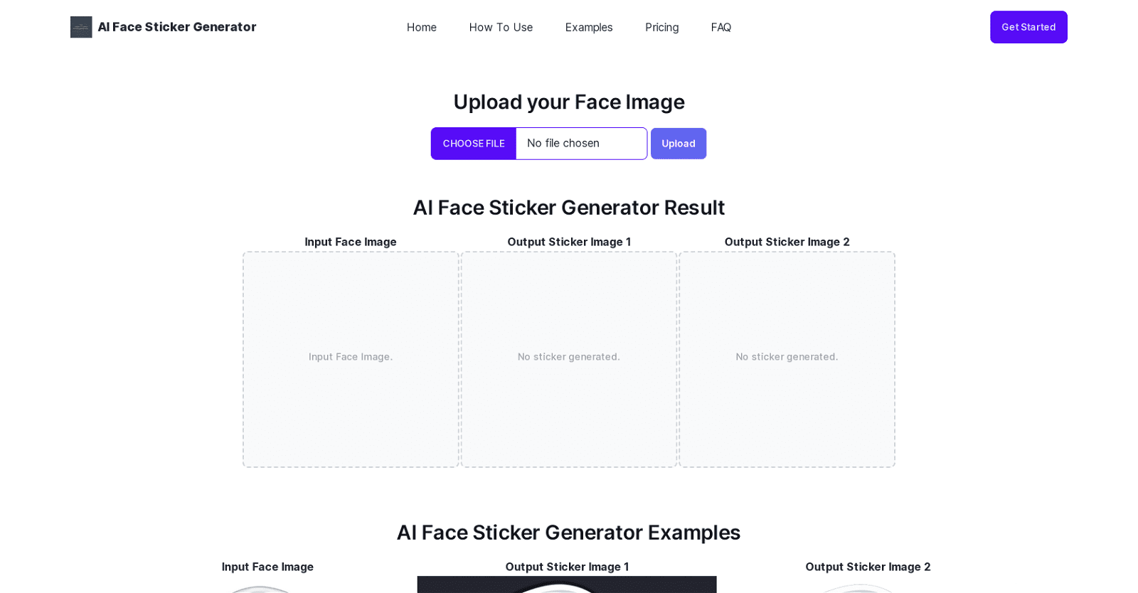 AI Face Sticker Generator