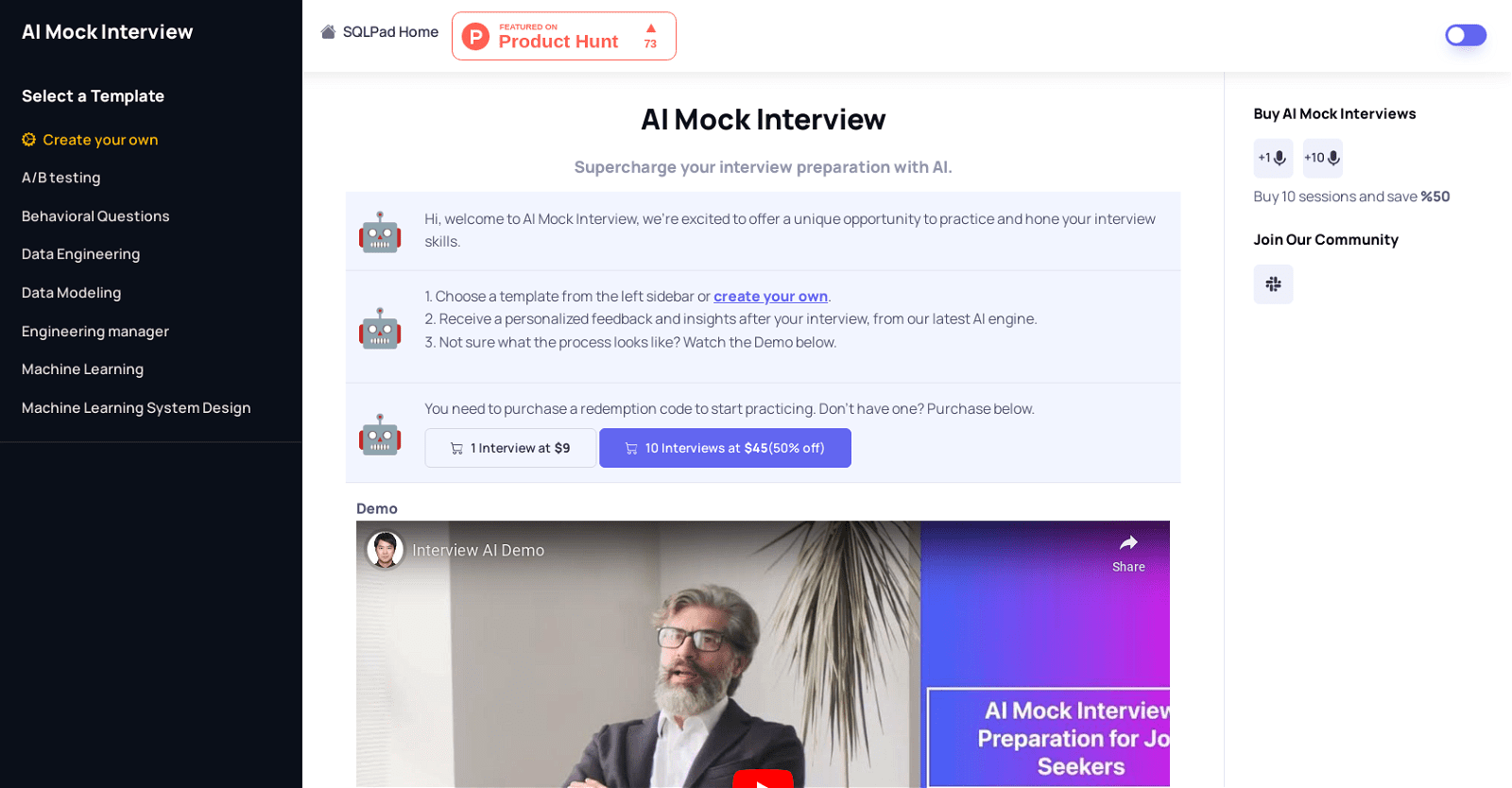 AI Mock Interview