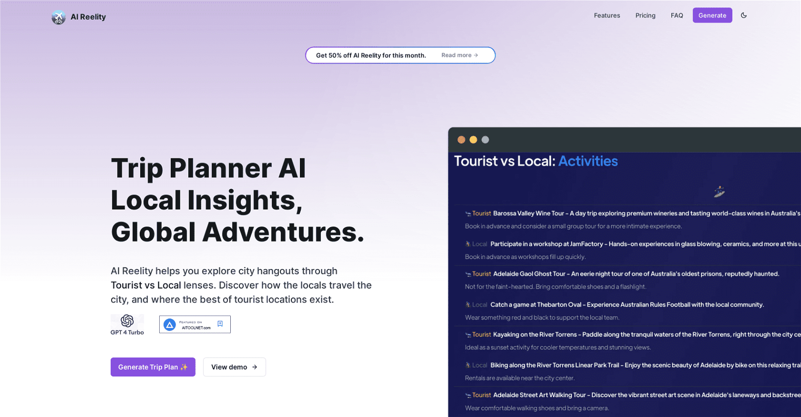 AI Reelity Trip Planner