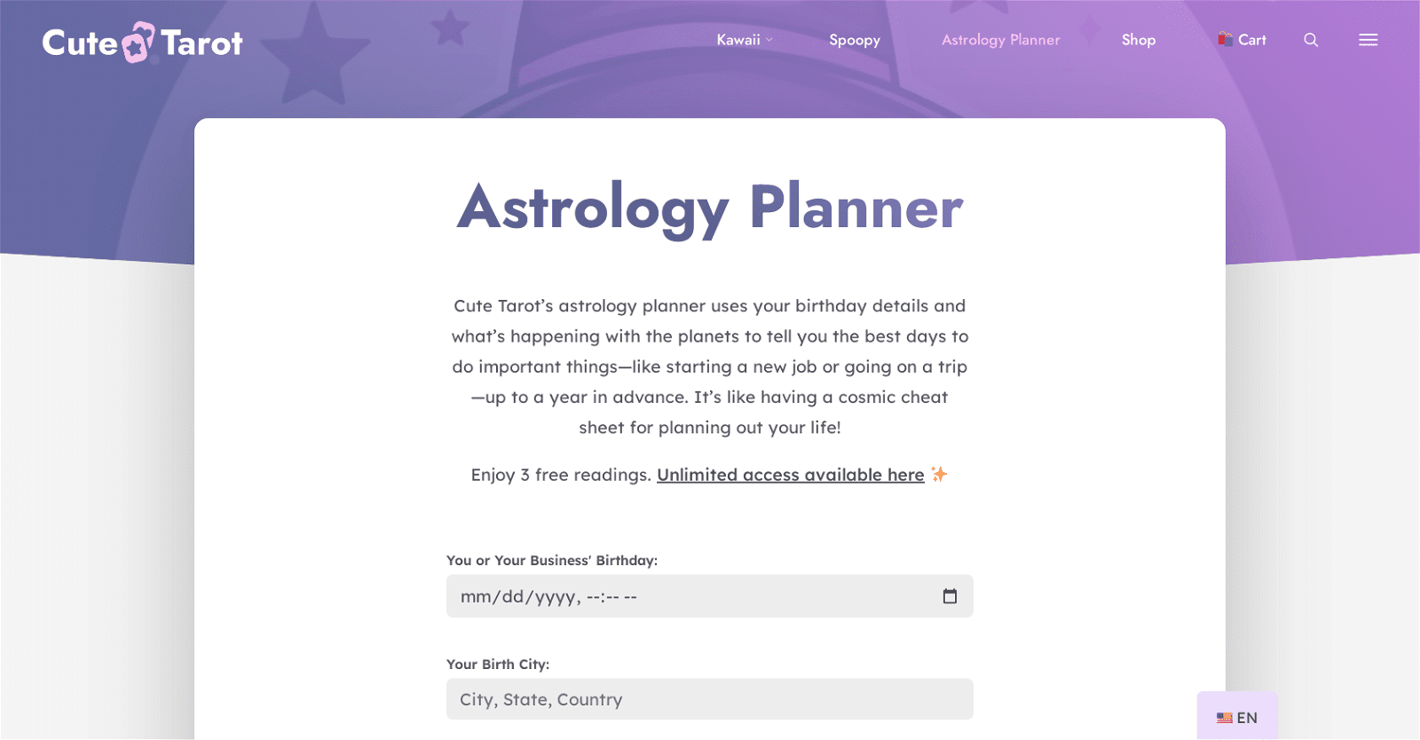 Astrology Planner