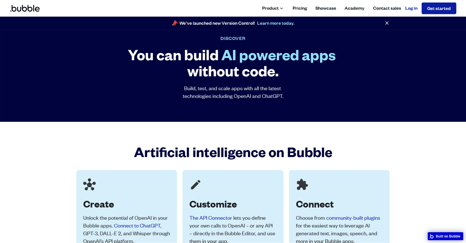 Bubble-Build apps without coding using ML