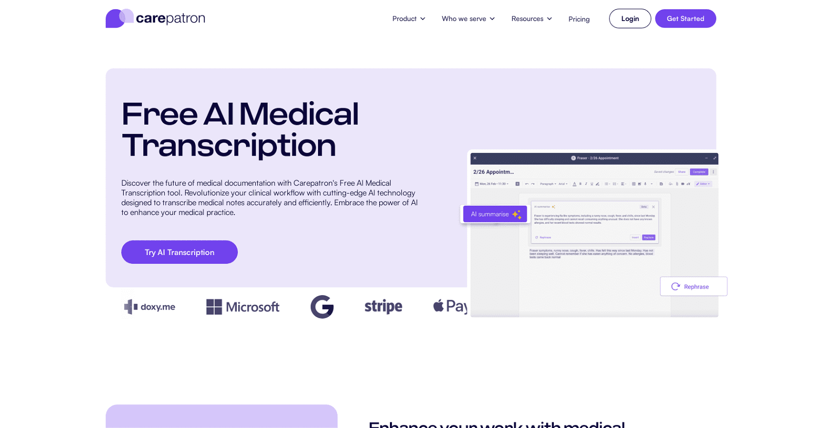 Carepatron Medical Transcription