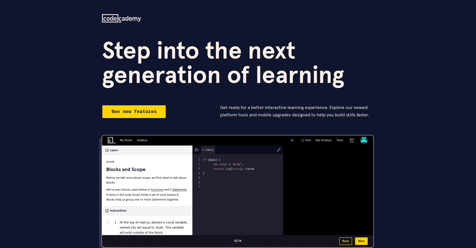 Codecademy AI Learning Tools