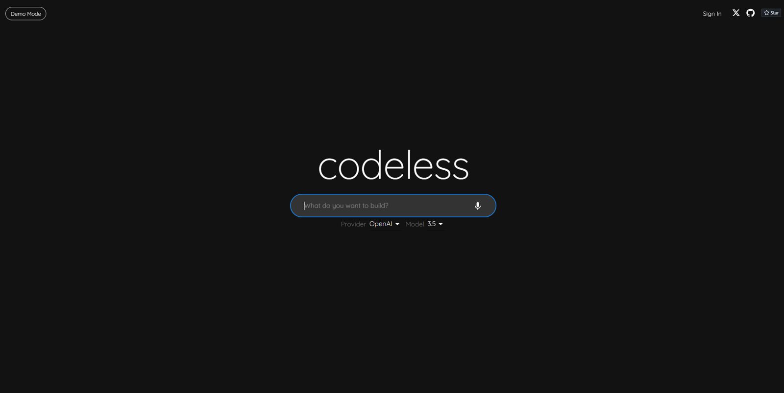 Codeless AI