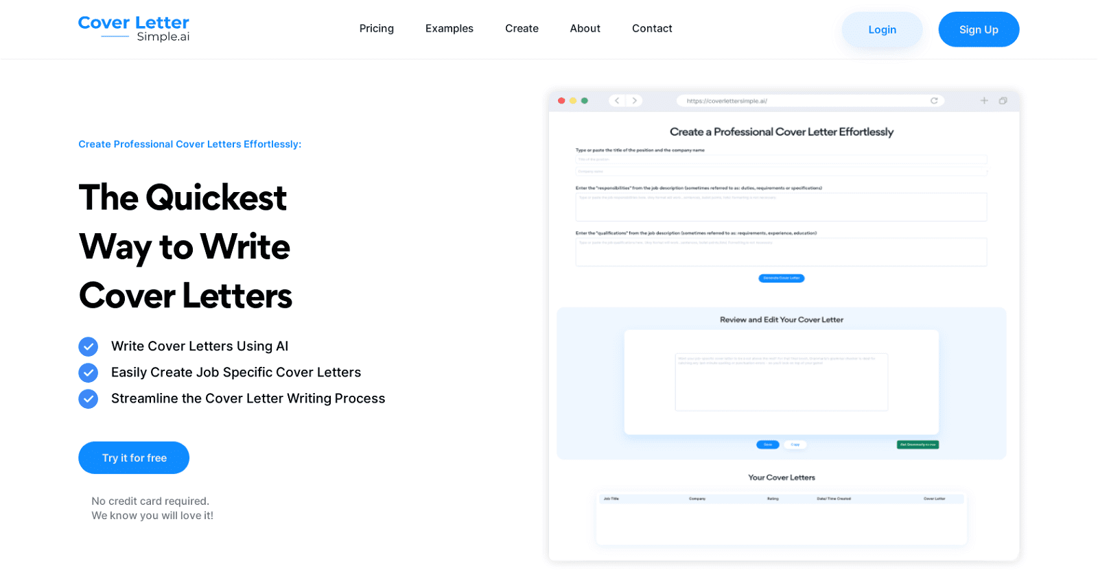 Cover Letter Simple AI