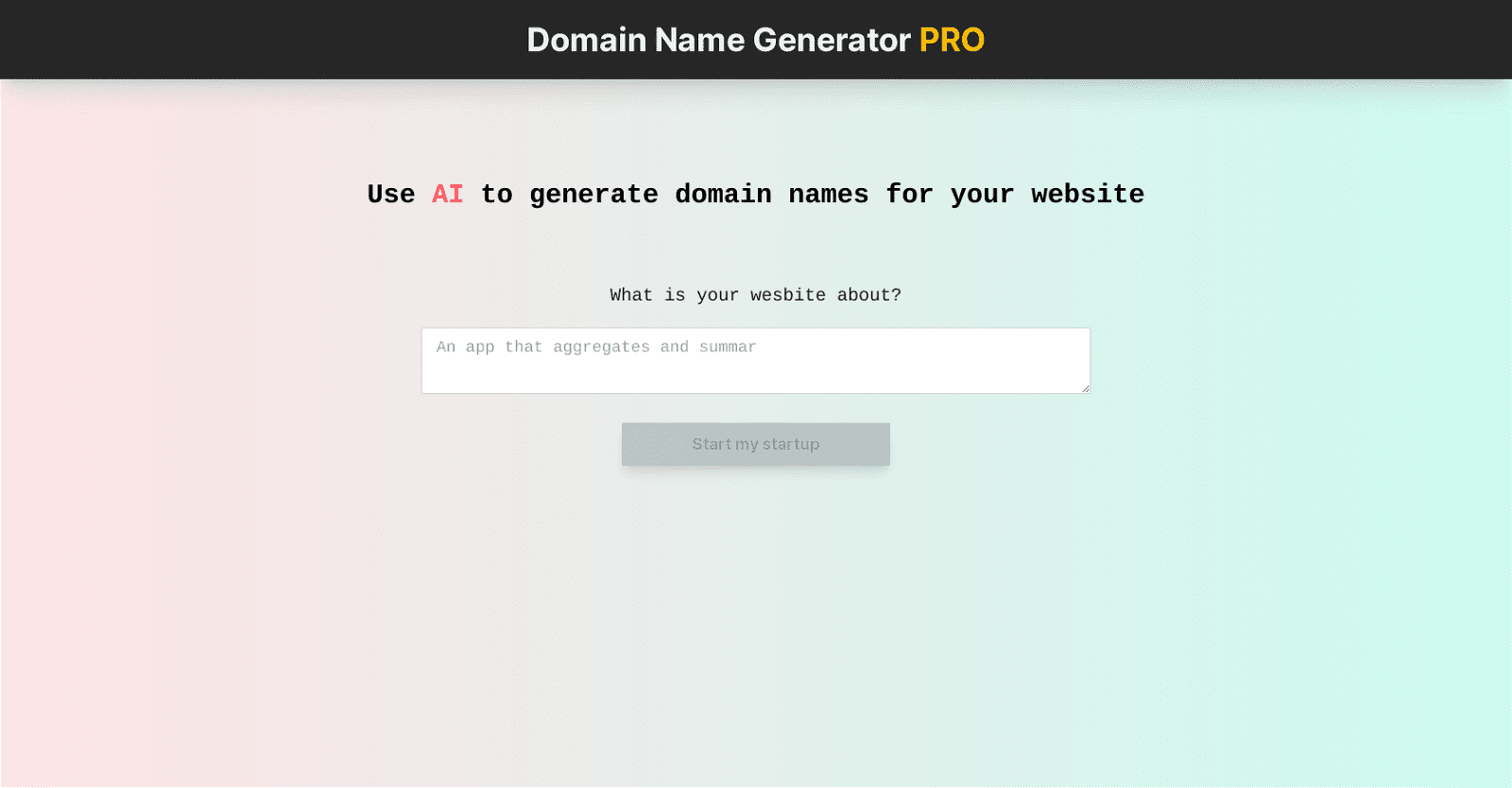 Domain Name Generator PRO