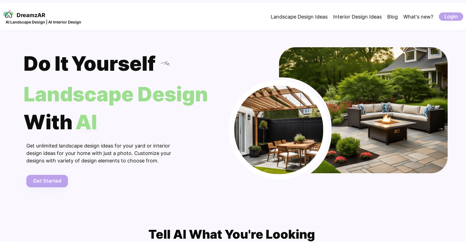 DreamzAR AI Landscape Design Ideas