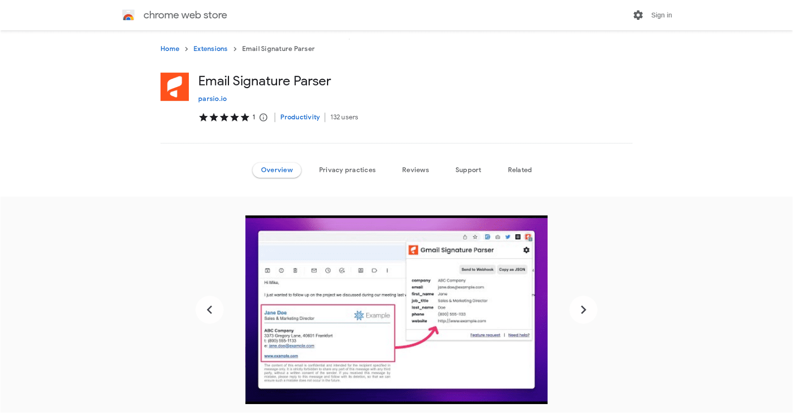 Email Signature Parser
