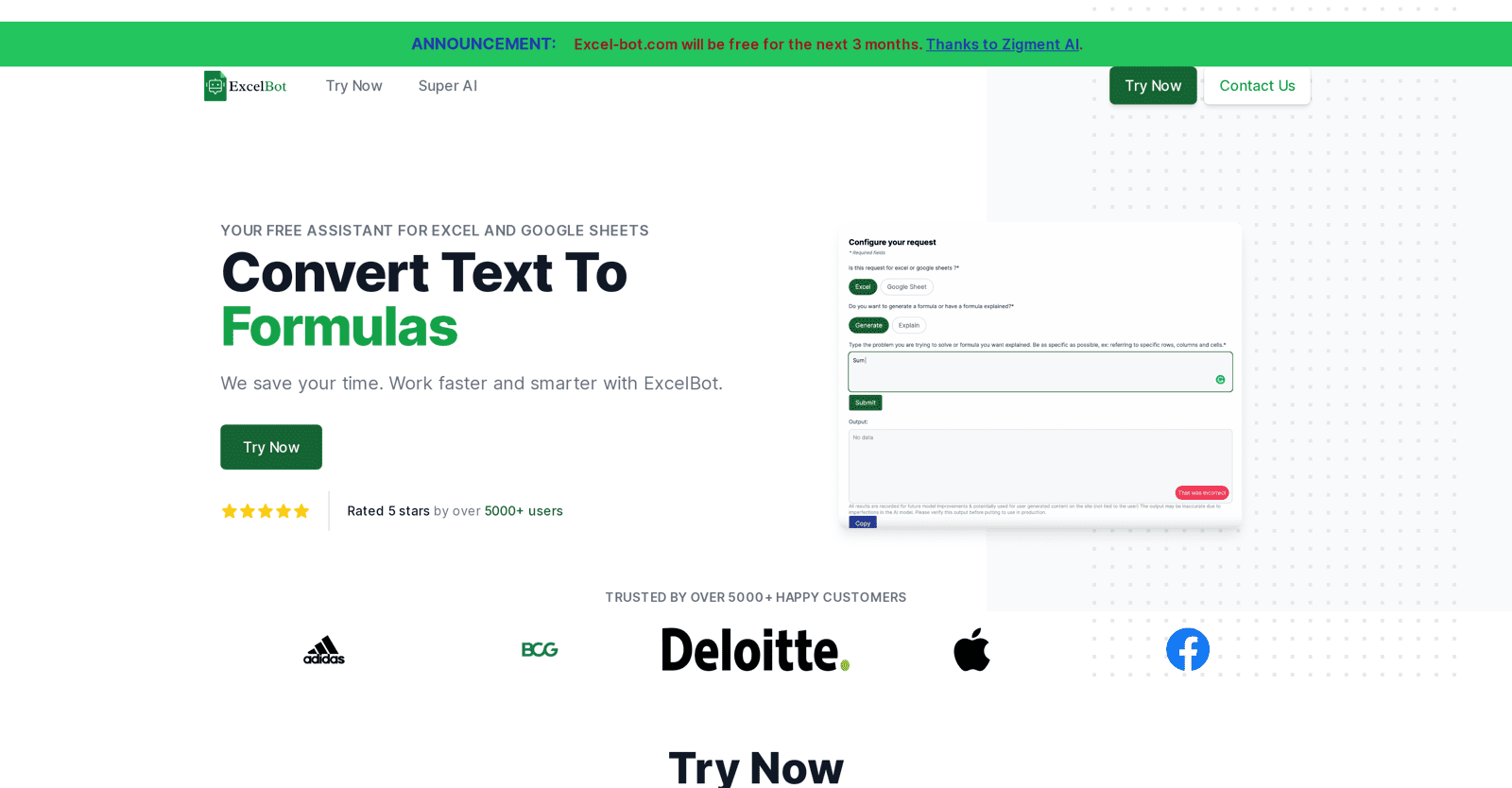 Excel Bot AI assistant