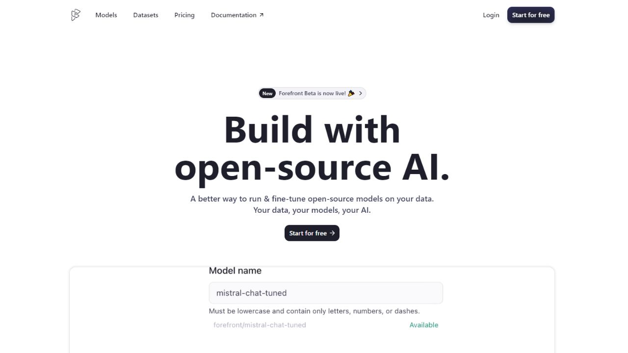 Forefront AI - AI Chatbot