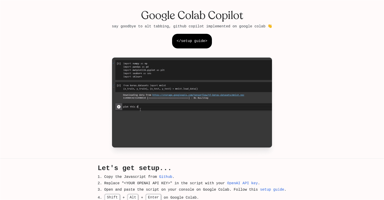 Google Colab Copilot